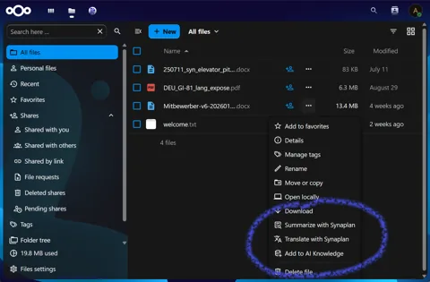 metadist/synaplan-nextcloud